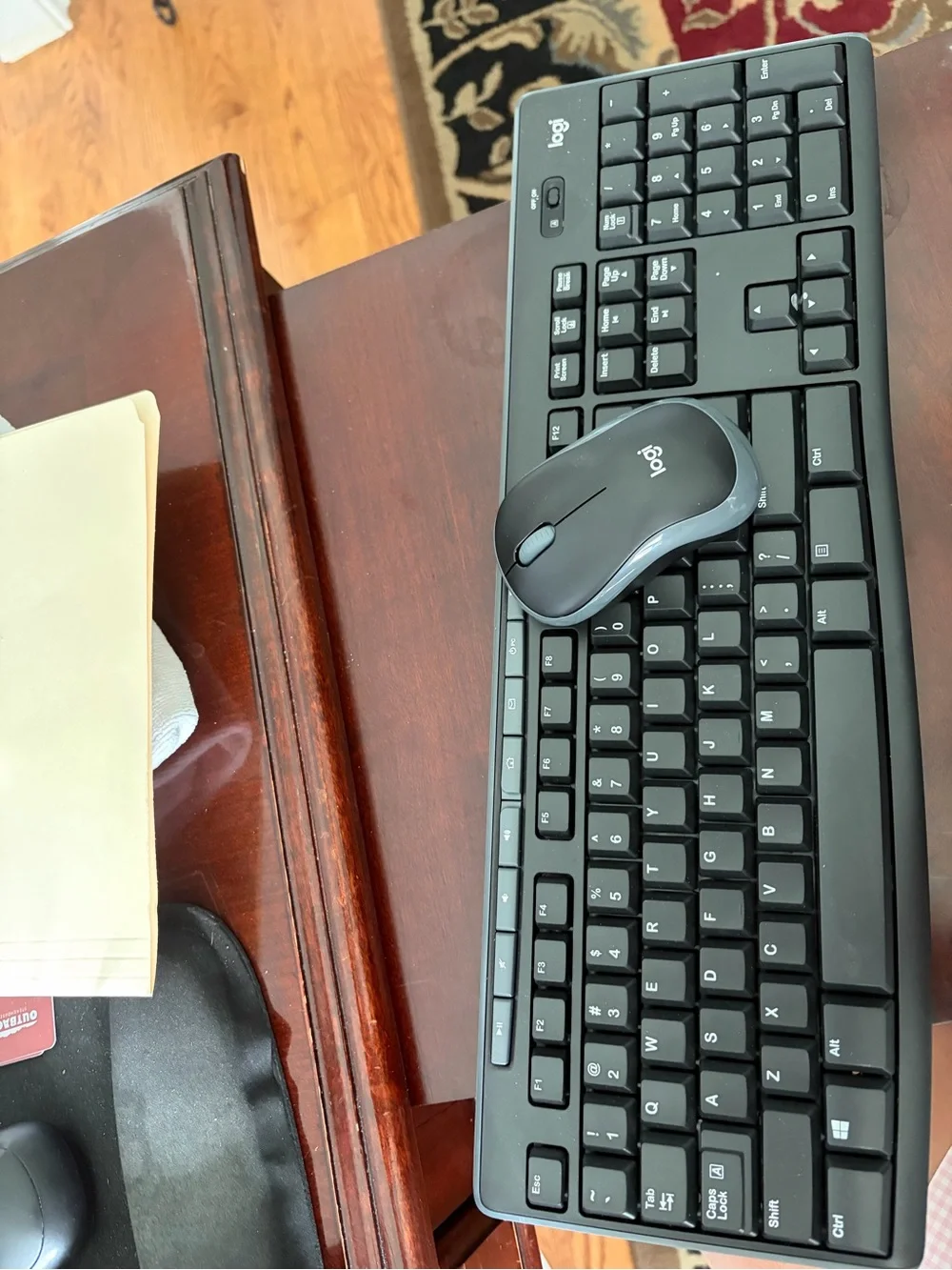 Logitech Black Slim Wireless Keyboard and Mouse Set